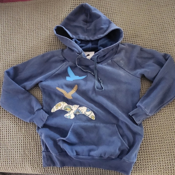 Handmade Hoodie with Bird Appliqué - Bellingham Farmers Market 2015 - Women's M - Picture 1 of 3